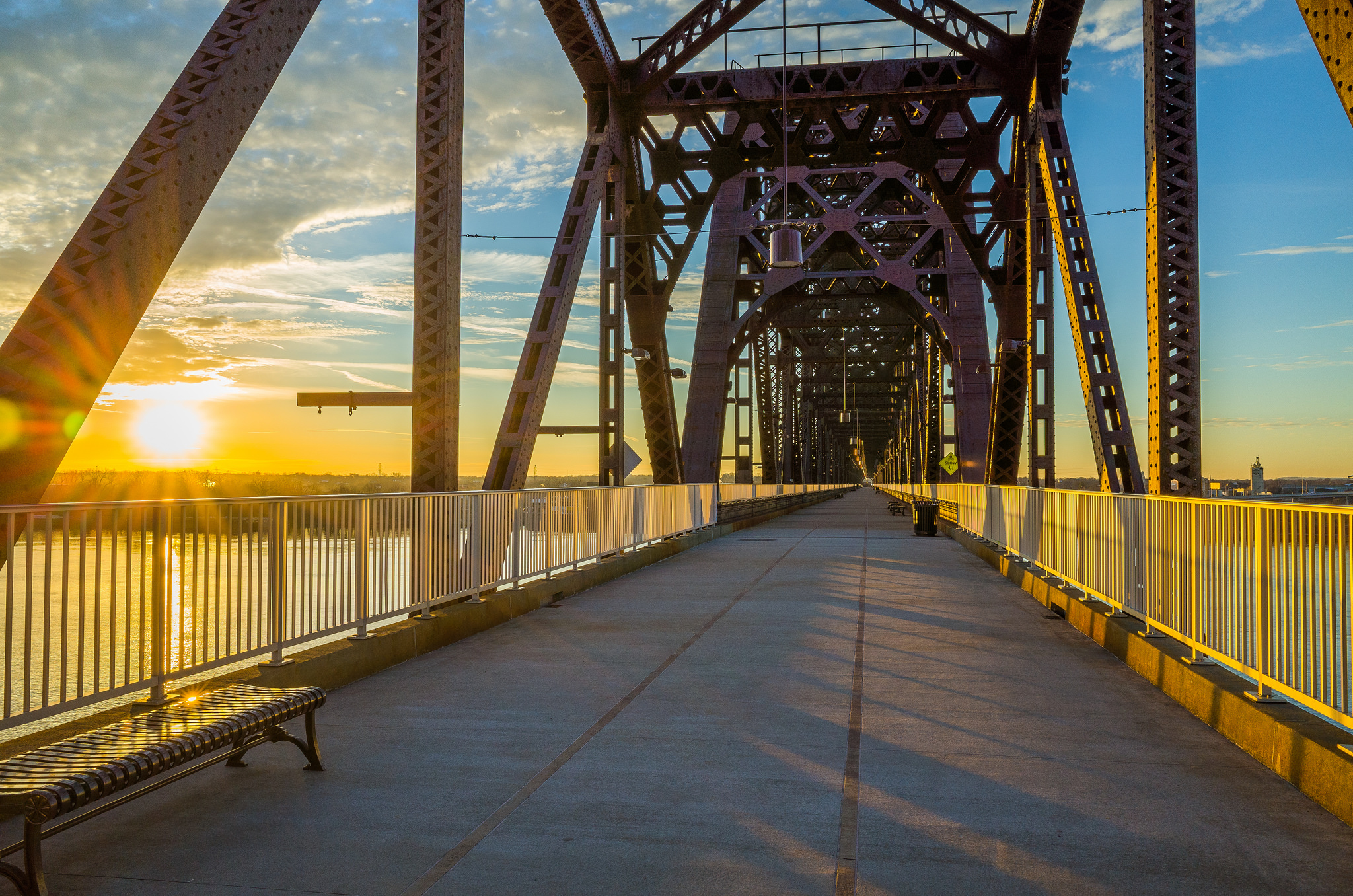 Panoramic HDR Photos of Sunset in Louisville Waterfront Park