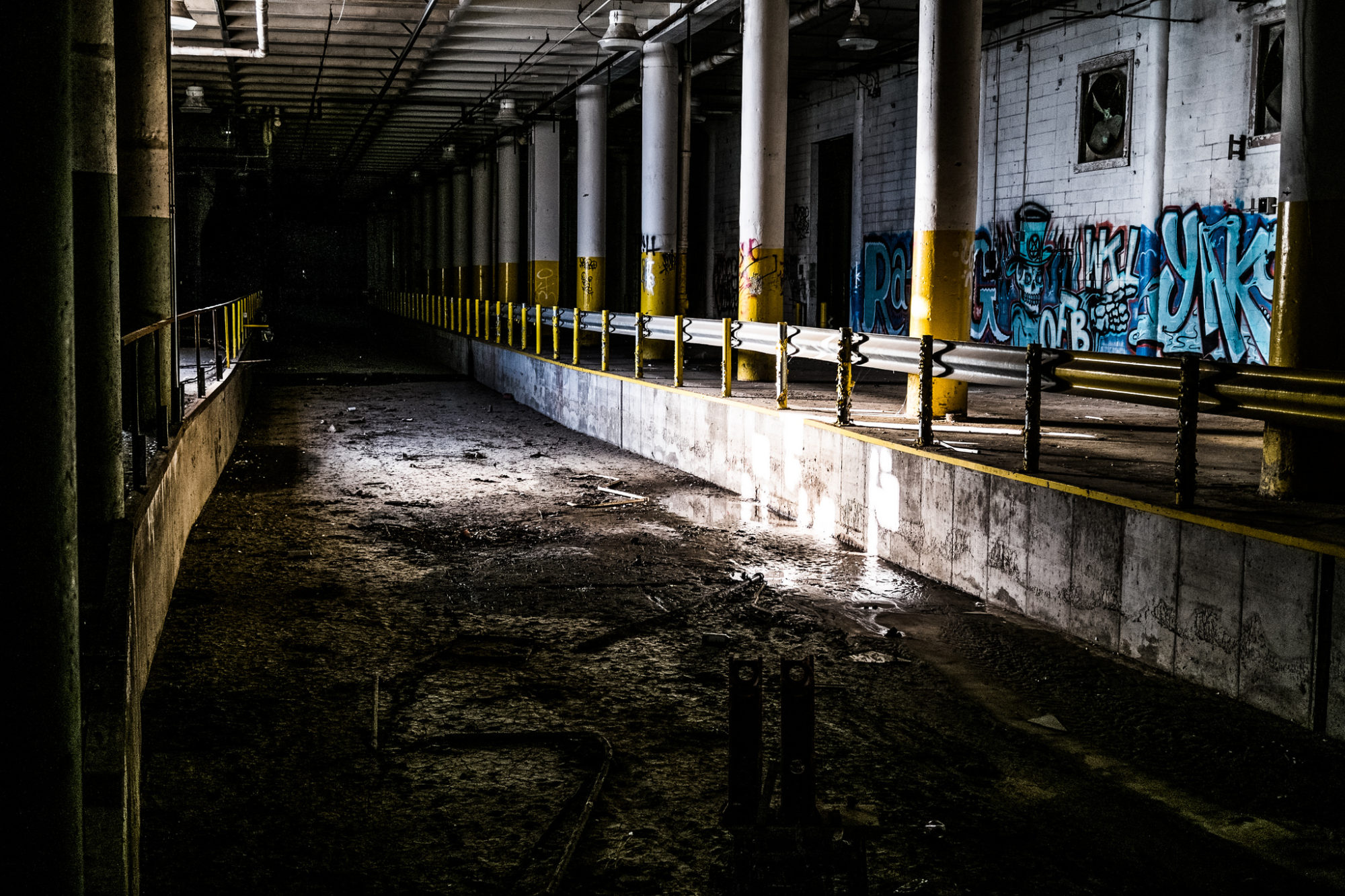 inside abandoned warehouse