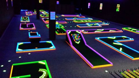 Alabama's Indoor Glow In The Dark Mini-Golf Course Creates An Unforgettable Time For The Entire Family