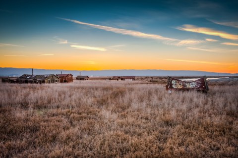 The Desolate Northern California Ghost Town That's Being Swallowed Whole By A Marsh