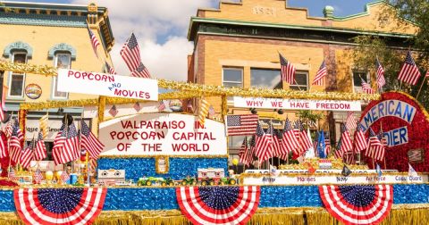 The Valparaiso Popcorn Festival In Indiana Hosts The Nation's First Ever Popcorn Parade