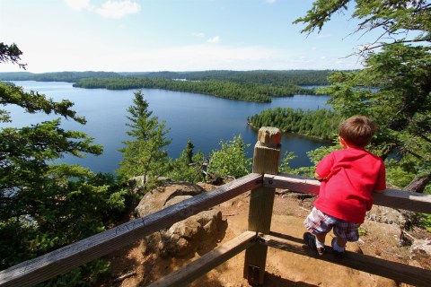 Hike Honeymoon Bluff In Grand Marais, Minnesota For A Spectacular View Of A Lake From Above