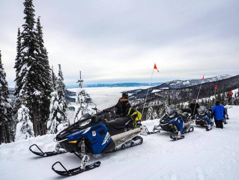 Enjoy Snowy Views Of Lake Pend Oreille On This Guided Snowmobile Tour From Selkirk Powder In Idaho