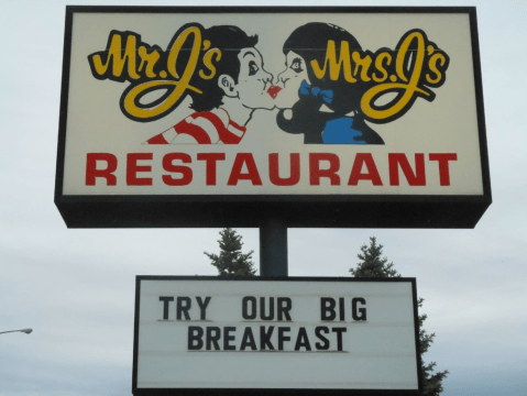 Enjoy The Best Breakfast In North Dakota At The Retro Mr. And Mrs. J's