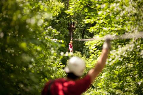 One Of The Longest In Iowa, The Treetop Canopy Tour At Skytour Zipline Offers Thousands Of Feet Of Thrills