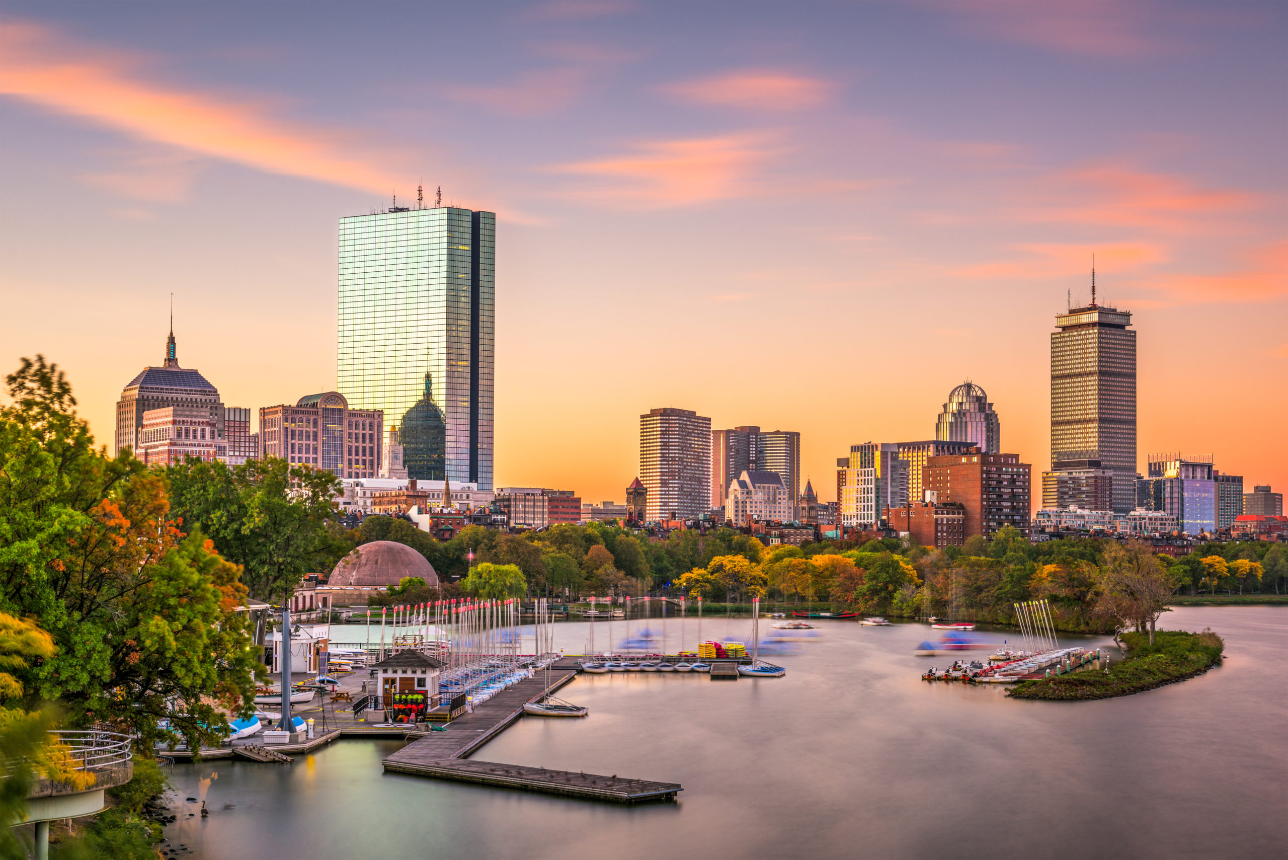 Enjoy The End Of Fall At The Esplanade In Boston, Massachusetts