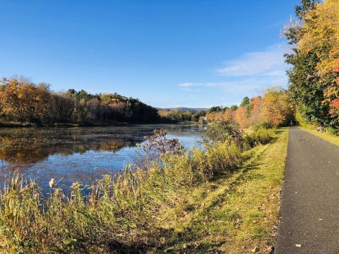 Pedal Through Small Towns And Scenery In Massachusetts On A Converted Rail Trail