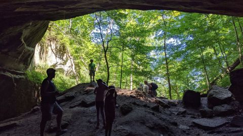 The One-Of-A-Kind Trail In Wisconsin With Two Caves And A Waterfall Is Quite The Hike