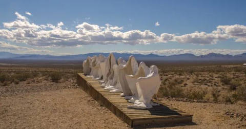 Here’s The Story Behind The Strange Ghost Sculptures In The Nevada Desert