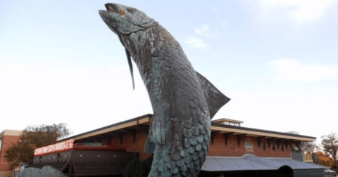 Here’s The Story Behind The Giant Bronze Fish Statue In Georgia