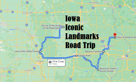 This Epic Road Trip Leads To 7 Iconic Landmarks In Iowa