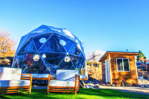 There's A Riverside Geodesic Dome Airbnb Hiding In Missoula, Montana