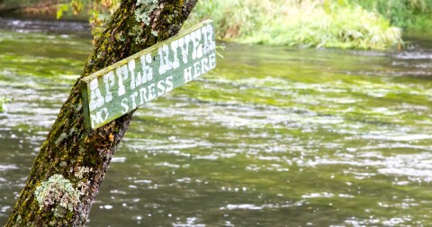 Sign for Apple River - No Stress Here