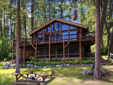 Sleep Along The Lakefront At This Wondrous Cabin Retreat In Montana