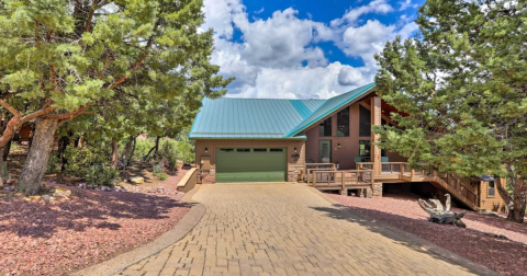 You'll Never Forget Your Stay At This Charming Cabin In Pine, Arizona With Its Very Own Hot Tub
