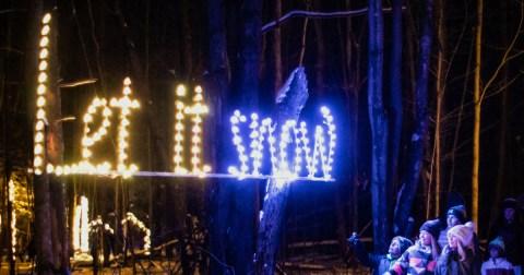 The 1.5-Mile Lighted Winter Trail Might Just Be The Most Enchanting Hike In Michigan