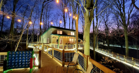You'll Find A Luxury Glampground At The Treehouses At River Ranch In Ohio, And It's Ideal For Winter Snuggles And Relaxation