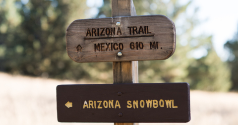Iconic Hiking Trail In Arizona
