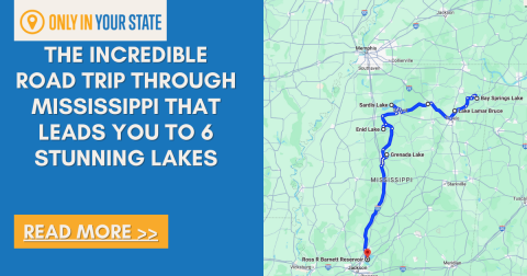 The Incredible Road Trip Through Mississippi That Leads You To 6 Stunning Lakes