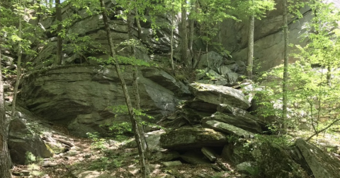Encounter Unique Rock Formations On Rhode Island's Snake Den North Loop Trail At Snake Den State Park