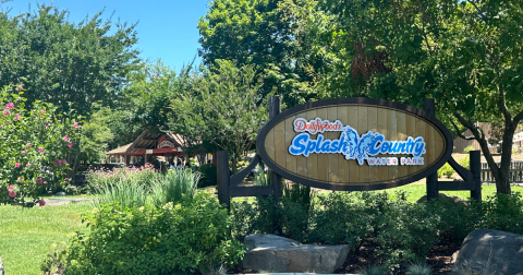 Exterior of Dollywood's Splash Country in Pigeon Forge, Tennessee, a day for a family-friendly adventure